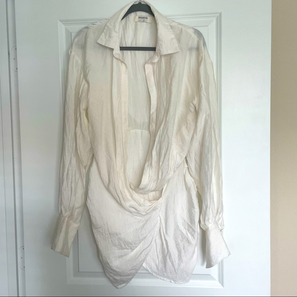New White Linen Dress from House of CB size Medium